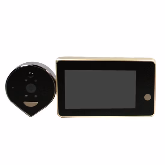 Caméra oculaire de porte montée sur iOS/Android, sonnette vidéo sans fil intelligente automatique WiFi